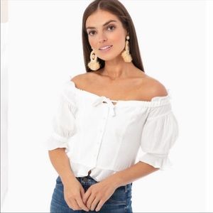 Cult Gaia Kiki cream top. Size S.